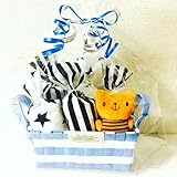 おむつキャンディBOX☆ブルーくま♪ご出産お祝い☆送料無料