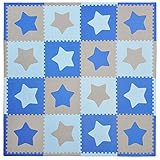 Tadpoles 16 Sq Ft Stars Playmat Set, Blue/Grey by Tadpoles [並行輸入品]