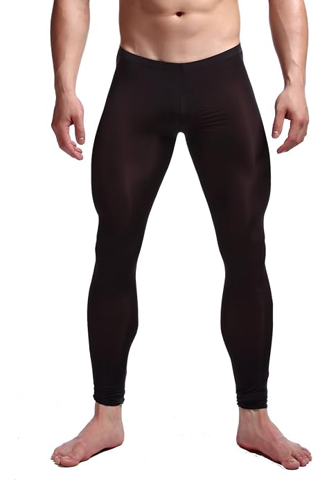 MIZOK Men's Mesh Yoga Tights Pants See 