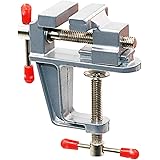 AmoYoung 卓上万力 万力小型 ホームバイス 簡単取付 ホビーバイス万力 ポータブルベンチ万力 ミニテーブルクランプ 回転式 修理ツール