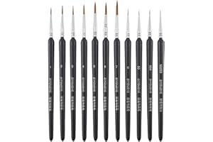 サムコス 面相筆 勾線筆 画筆 11本セット 極細 絵筆 プラモデル塗装筆 筆 水彩筆 極細面相筆 絵の筆 ペイントブラシ アクリル筆 油絵筆 極細美術画線筆 水彩画 水墨画 画材 ペイント用 模型用筆