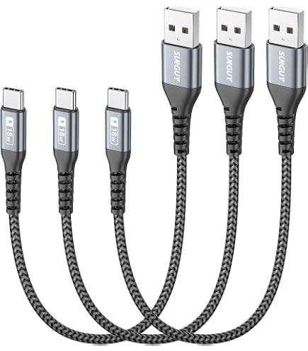 Amazon.co.jp: SUNGUY Micro USB ケーブル 0.3M 【3本組】QC3.0/2.0