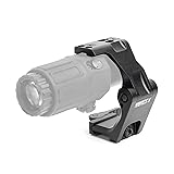 【QIRUIMY】 UNタイプ FAST FTC OMNI Magnifier Mount G33/G43/G45 対応マグニファイアマウント QD レバーマウント フリップ可動式マウント20mmレールに対応 クイックデタッチ マウント レプリカ セットアルミ合金製（ブラック）