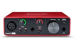 Focusrite Scarlett Solo 3rd Gen USB Audio Interface, for the Guitarist, Vocalist, Podcaster or Producer — High-Fidelity, Studio Quality Recording, and All the Software You Need to Record