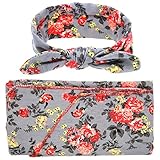 4 # newborn-baby-vintage-floral-bow-knot-headband-swaddle-blanket-burp-wrapped-props