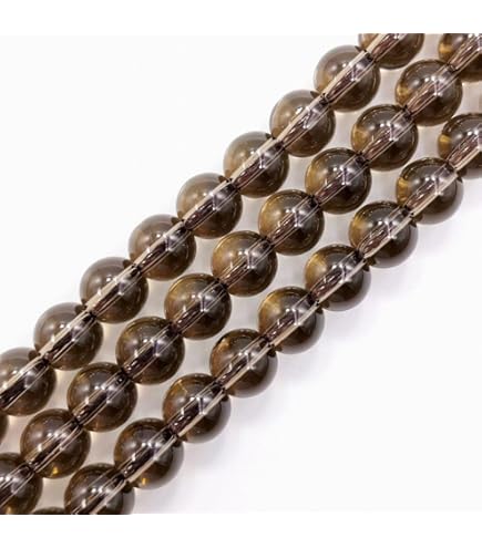 Amazon.co.jp: 3mm～15mm スモーキークォーツ 1連39cm 通し針、解説書