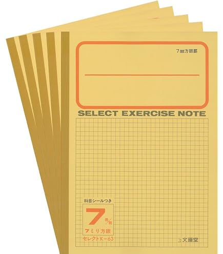 Amazon.co.jp: ショウワノート ジャポニカ 学習帳 7mm方眼罫 青 5冊