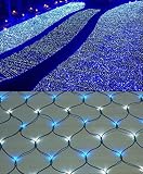 【イルミネーション】LED ネットライト【ブルーホワイト】【256球】【超光】【青】【白】【面】【ネット】【簡単】【工事】【均等】【電飾】【装飾】【クリスマス】【輝き】【美しい】【かわいい】【ライト】