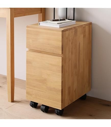 無印良品 木製デスクキャビネット（袖机・ワゴン）【キャスター付】 無印良品 木製デスクキャビネット オーク材突板 幅39×奥行48×高さ58cm