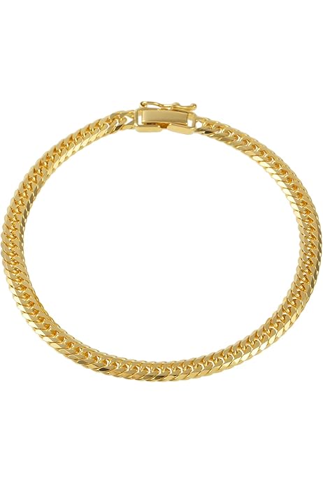 Amazon | [フェアリーカレット] K18 6面Wキヘイ ブレスレット 5g 18cm  