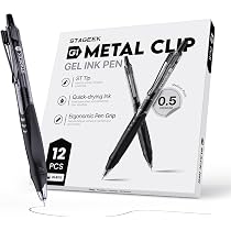 Amazon | STAGEEK ゲルインクボールペン0.7mm 12本セット 替芯3本付き