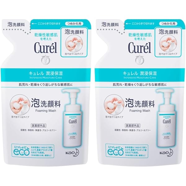 Amazon | キュレル 泡洗顔料 つめかえ用 130ml×6個 | キュレル