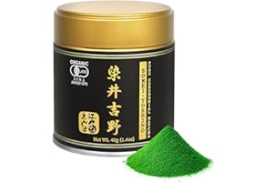 YEDOENSIS Pure Ceremonial Matcha "Somei-Yoshino" - Organic Japanese Green Tea Ceremonial Matcha Powder, JAS Certified Organic, Vegan, Gluten-Free (40g)