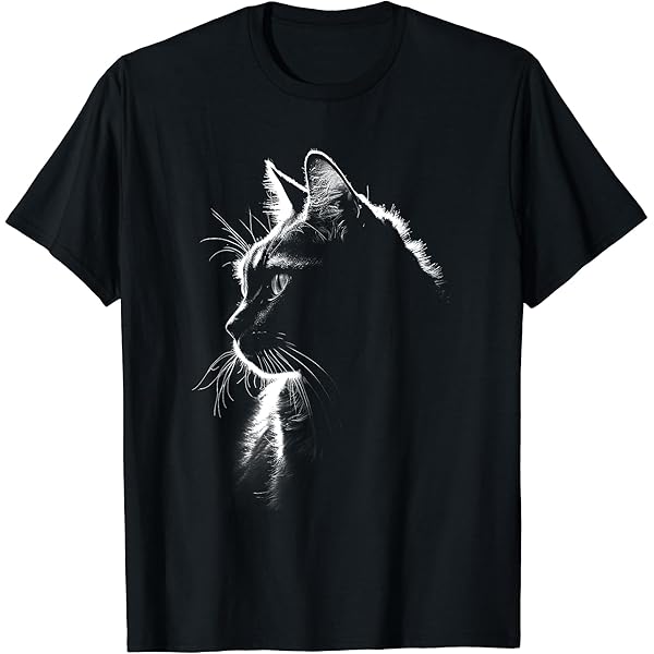 Amazon.co.jp: 黒猫の破れた布シャツ、子猫 Tシャツ : ファッション