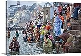 スコット・Stulbergプレミアムシックラップキャンバス壁アート印刷題名インド洗濯でGanges 48" x 32" ah0003-5172_24_48x32_none