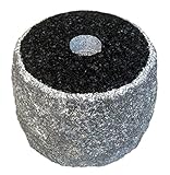 【上面６寸～７寸】浮金石の束石、沓石です！高さ５寸【国産】【浮金石】【福島県産黒御影石】【自社茨城工場加工】 (上面の大きさ：上面７寸、下面８寸)