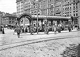 Restoredブラック&ホワイトフォト – Historicシアトル、ワシントン – The Pergola inパイオニアSquare , c1910 44in x 36in SEA_101172