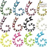 IDEASY 144 PCS 3D Crafts Lively Butterfly Removable Mural Stickers Wall Stickers Decal for Home and 