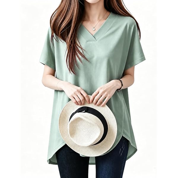 Amazon | [Big laugh] [ビッグラフ] tシャツ 5分 五分 袖 ゆったり