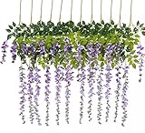 Yatim 12パック3.6フィート人工花シルクWisteria Vine Ratta Hanging花、ウェディングガーデン花柄インテリア Yatim