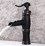 Oil Rubbed Bronze Waterfall Bathroom Sink Faucet Single Handle One Hole Basin Mixer Tap by Rozinsani
