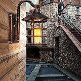 WOOE屋外ライトアメリカの田舎の壁のランプシンプルな近代的な屋外の防水リビングルームのバルコニーレトロな倉庫の壁のライト