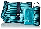 Kalencom Messenger Buckle Diaper Bag, Wiggly Stripes Ocean by Kalencom