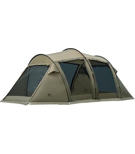 Amazon.co.jp: TOMOUNT トンネルテント 2ルームテント 2-4人用 ツー