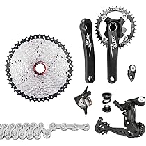 Shimano 105 シフターとディレイラーセット Amazon | BUZHI 10速リアディレイラー＆シフトレバー 1x10