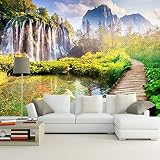 Sproud 3 Dstereo Visual 壁紙自然風景のどかな壁画のソファレストラン背景の壁紙風景画布 350 Cmx 240 Cm
