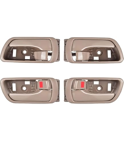 Beige/Tan Interior Door Handle Set For Toyota - Front & Rear - Power Lock Hole