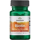 Swanson ビオチン 10000mcg (10mg) タイムリリース×60粒 (2ヶ月分) [海外直送品]