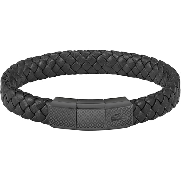 Leren mannen armband met naam zwart | Shop op