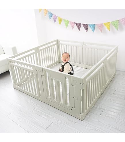 Amazon.co.jp: 日本育児 たためる ベビーサークル Roomy+ (アース