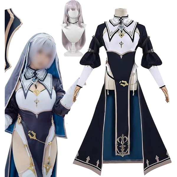 Amazon.co.jp: [AGW] 白銀ノエル風 コスプレ衣装+全身鎧 全セット 靴
