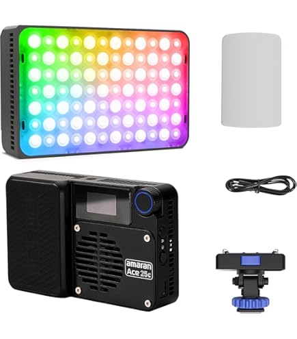 Amazon.co.jp: Aputure Amaran Ace 25C Kit RGB 25W RGB小型撮影ライト
