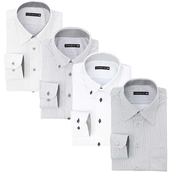 Amazon.co.jp: ワイシャツ 長袖 5枚セット M(80)ノーマル Cセット/flm