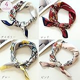 バッグにコーデのポイントに！おしゃれなスカーフ ボタニカル柄スカーフ 花柄 フラワー (グレー)