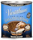 Rust-Oleum 239587H Varathane Water Based Stain and Polyurethane, Quart, Dark Walnut [並行輸入品]