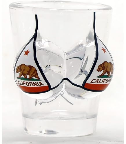 Fun Bahamas Palm Sunset Bikini 3D Shot Glass - Colorful Novelty Glassware 1 thumbnail image