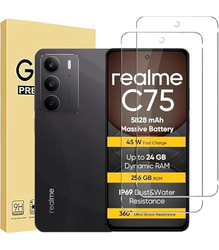 Amazon | realme C75 スマートフォン 8+256 GB、IP69、5828 mAh