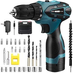 HiLDA 電動ドリルドライバー 電動ドライバー 電動ドリル ドリルドライバー セット ミニドライバー 16.8V コードレス 二段変速 正逆切替 18+1段階トルク調節 最大35N.m 充電式 過負荷保護 過熱保護 放電保護 120分連続作業 DIY 家具組み立て ビット25点付き LED 電量インジケーターライト 電動工具 収納箱付き 日本語取扱説明書付き