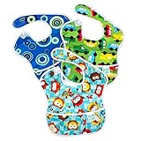バンキンス Bumkins お食事エプロン 3枚セット スーパービブ 6～24ヶ月頃 よだれかけ スタイ 防水 洗濯可 Bセット（S3-B5） Bibs Waterproof Accessories 