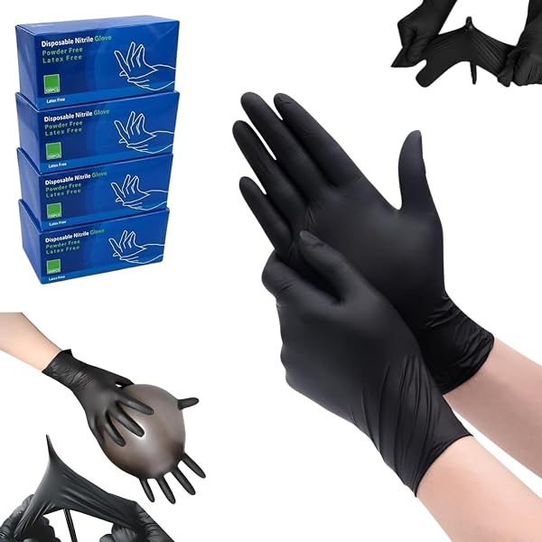 Amazon.co.jp: [starrycoo] 100-3000枚 ニトリル手袋 使い捨て手袋 黒