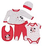 DDG新生児服セット – Onesieボディスーツ、よだれかけ、エプロン、シャツ、ベビーキャップ、and Footed Pants for Baby Girls – 5pc
