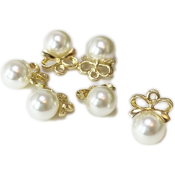 ホワイトパール リボンチャーム 再販・予約】white pearl shoes clip ribbon charm | Mum.