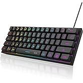 MageGee Mini 60% Gaming Keyboard, RGB Backlit 61 Key Ultra-Compact Keyboard, TS91 Ergonomic Waterproof Mechanical Feeling Off