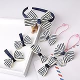 [インソミラ] InSomila ベビー ヘアバンド ヘアアクセサリー 6点セット 髪飾り 髪留め カチューシャ 赤ちゃん ベビー 花 かわいい 出産祝い 誕生日 プレゼント (ネイビー　横縞)