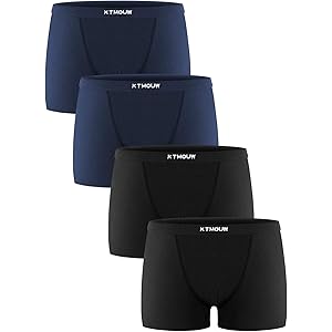 KTMOUW ボクサーパンツ メンズ 下着 レーヨン 吸汗速乾 通気性 ボクサーブリーフ 前閉じ 抗菌防臭 ストレッチ 無地 男性用 4枚セット 黑 青 灰 赤