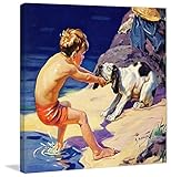 Marmont Hill vintage-kids ' Let It Go 'キャンバス壁アート 18" x 18" MH-KIDCUR-20-C-18